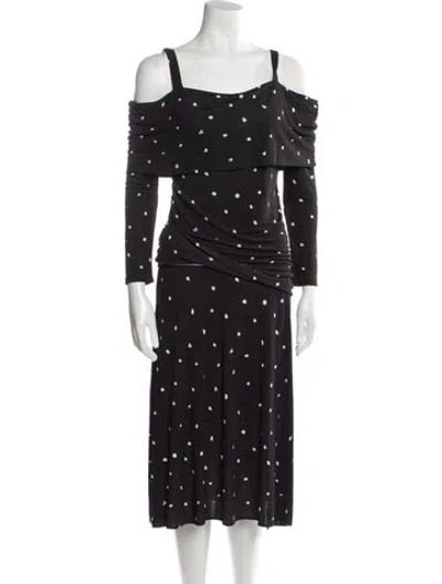 Pre-owned Altuzarra Printed Midi Length Dress In Black