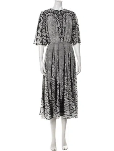 Pre-owned Altuzarra Printed Midi Length Dress In Black/grey