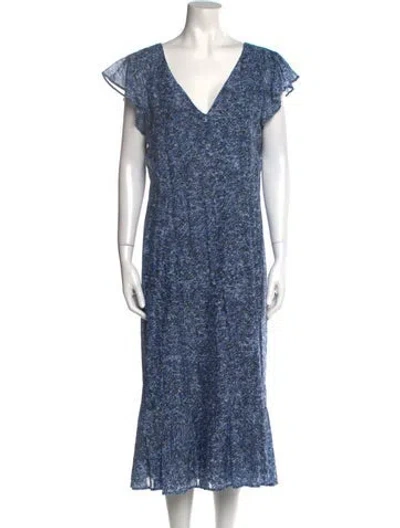 Pre-owned Altuzarra Printed Midi Length Dress In Blue