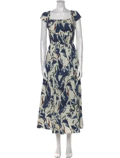 Pre-owned Altuzarra Printed Midi Length Dress In Blue