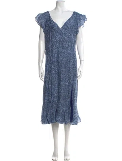 Pre-owned Altuzarra Printed Midi Length Dress In Blue