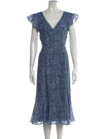 Pre-owned Altuzarra Printed Midi Length Dress In Blue