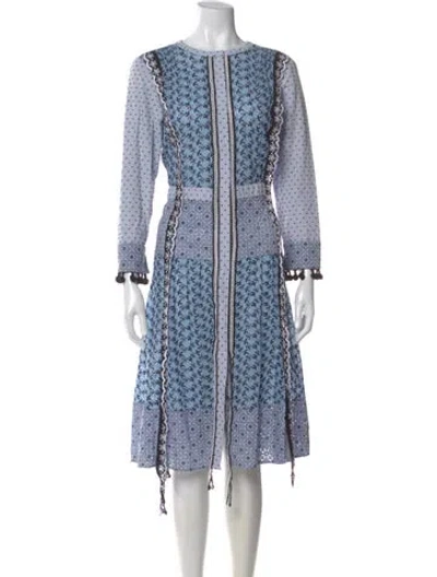 Pre-owned Altuzarra Printed Midi Length Dress In Blue