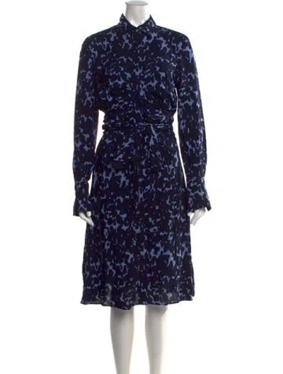 Pre-owned Altuzarra Printed Midi Length Dress In Blue