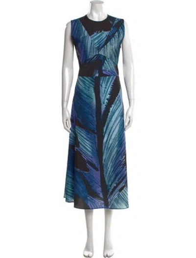 Pre-owned Altuzarra Printed Midi Length Dress In Blue