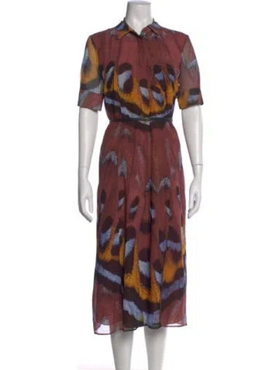 Pre-owned Altuzarra Printed Midi Length Dress In Brown