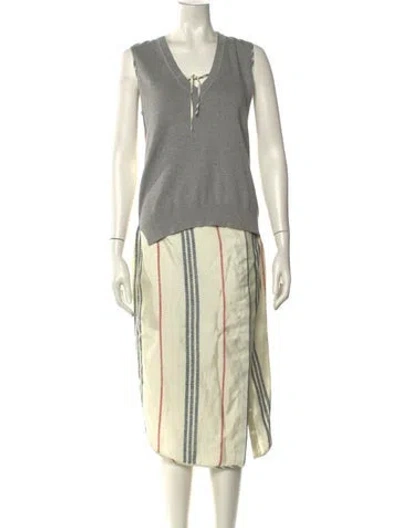 Pre-owned Altuzarra Printed Midi Length Dress In Gray