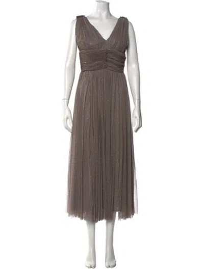 Pre-owned Altuzarra Printed Midi Length Dress In Gray