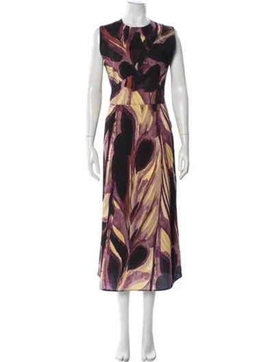 Pre-owned Altuzarra Printed Midi Length Dress In Multi