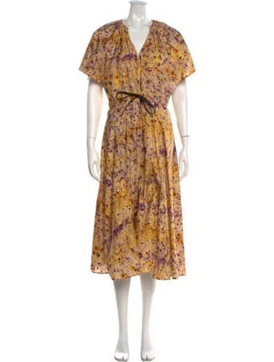 Pre-owned Altuzarra Printed Midi Length Dress In Orange