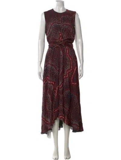 Pre-owned Altuzarra Printed Midi Length Dress In Red