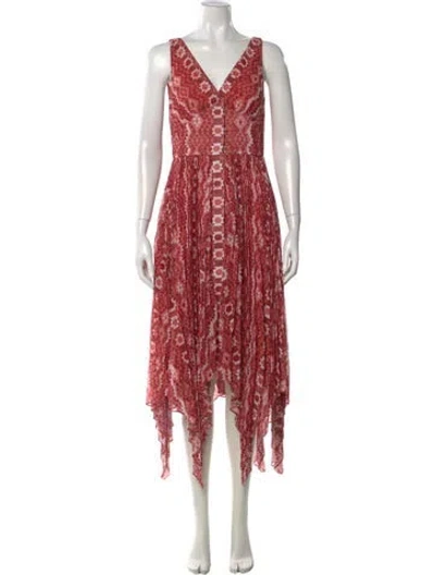 Pre-owned Altuzarra Printed Midi Length Dress In Red