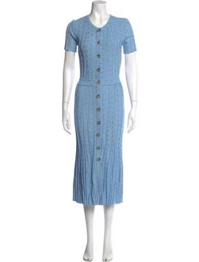 Pre-owned Altuzarra Printed Midi Length Dress W/ Tags In Blue
