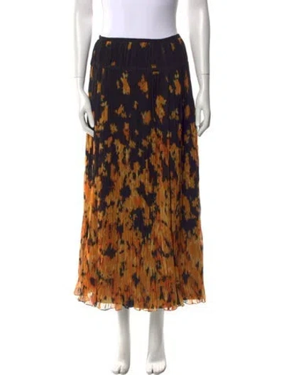 Pre-owned Altuzarra Printed Midi Length Skirt In Black