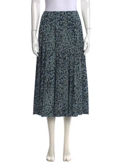 Pre-owned Altuzarra Printed Midi Length Skirt In Black/green