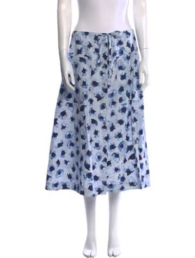 Pre-owned Altuzarra Printed Midi Length Skirt In Blue
