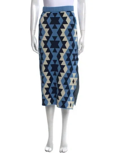 Pre-owned Altuzarra Printed Midi Length Skirt In Blue