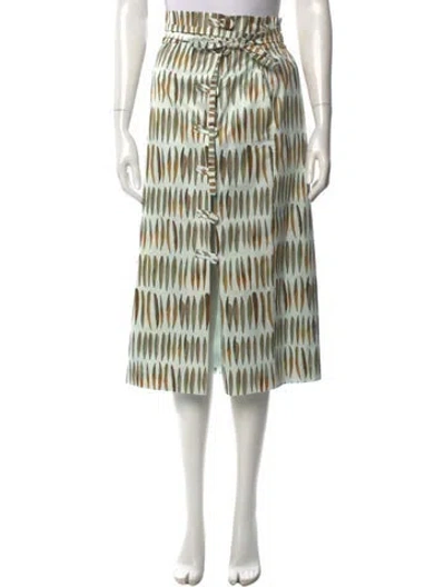 Pre-owned Altuzarra Printed Midi Length Skirt In Green
