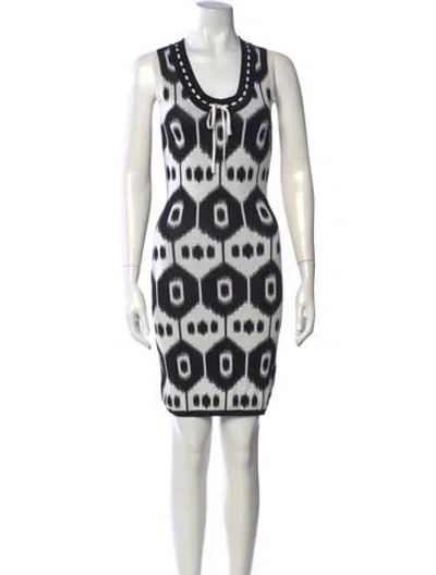 Pre-owned Altuzarra Printed Mini Dress In Black