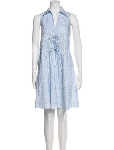Pre-owned Altuzarra Printed Mini Dress In Blue