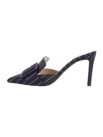 Pre-owned Altuzarra Printed Mules In Blue