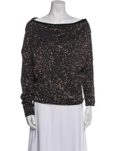 Pre-owned Altuzarra Printed Off-the-shoulder Blouse In Blue