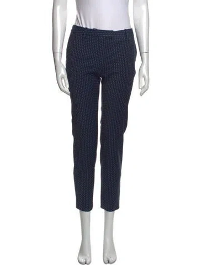 Pre-owned Altuzarra Printed Skinny Leg Pants In Blue