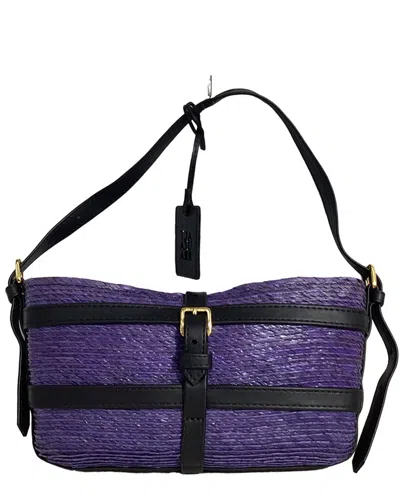 Pre-owned Altuzarra Purple Straw Shoulder Bag (authentic Pre-loved) In Blue