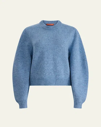 Altuzarra Putney Speckled Merino Wool Crewneck Sweater In Blue