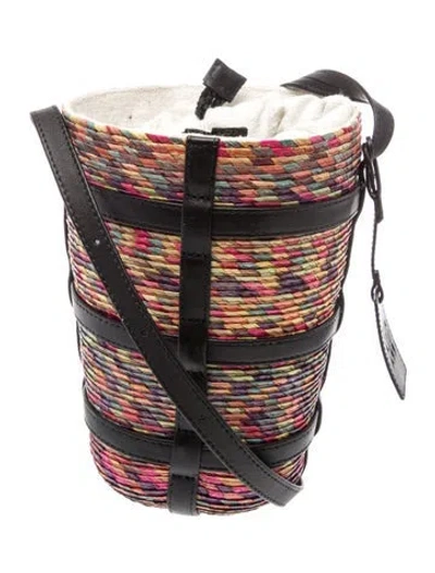 Pre-owned Altuzarra Raffia Bucket Bag In Multi