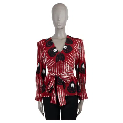 Pre-owned Altuzarra Red Silk 2022 Dagur Teardrop Blouse Shirt S