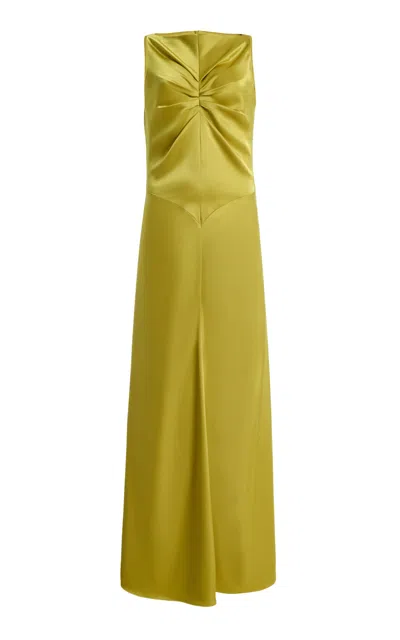 Altuzarra Regina Silk Maxi Dress In Yellow