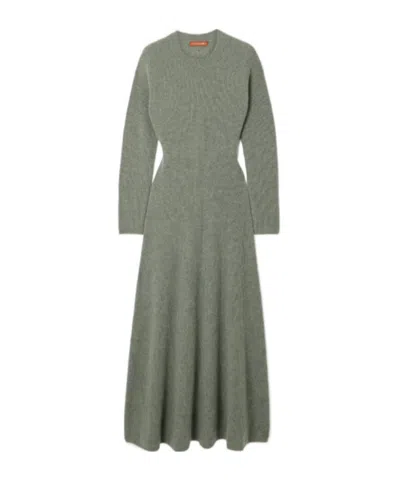 Altuzarra Ribbed Cashmere Maxi Dress In Gray