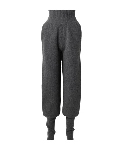 Altuzarra Ribbed Merino Wool Tapered Pants In Gray