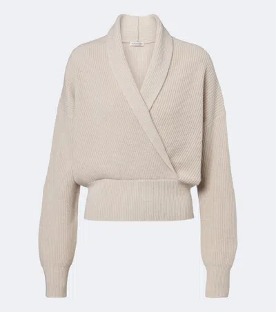 Altuzarra Richman Cropped Virgin Wool Sweater In Neutral