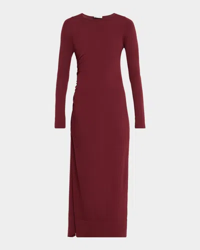 Altuzarra Robb Long-sleeve Dress In Burgundy