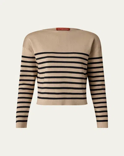 ALTUZARRA RONNIE STRIPE KNIT SWEATER