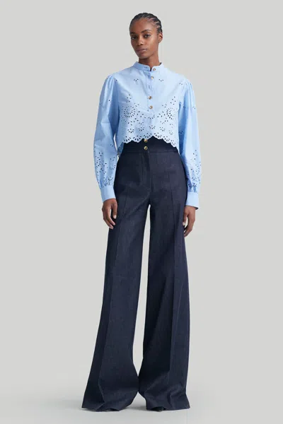 Altuzarra Rudy Wide Leg Trousers In Berry Blue