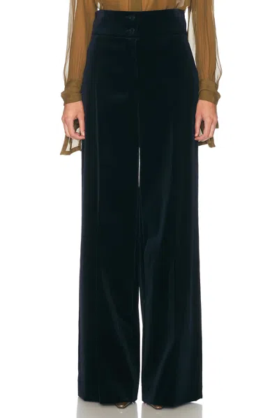 Altuzarra Rudy Cotton-blend Velvet Straight-leg Pants In Blue