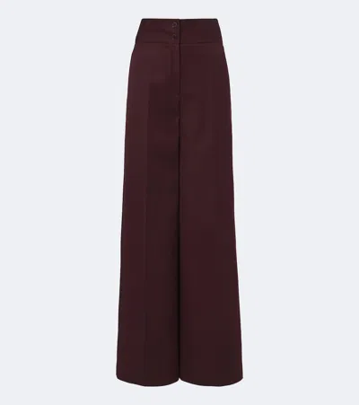 Altuzarra Rudy Virgin Wool Wide-leg Pants In Burgundy