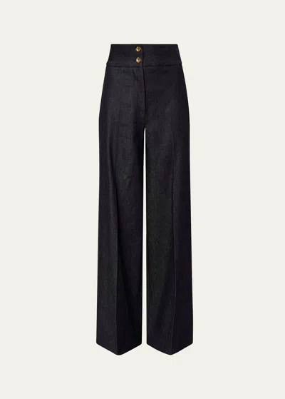 Altuzarra Rudy Wide Leg Pants In Blue