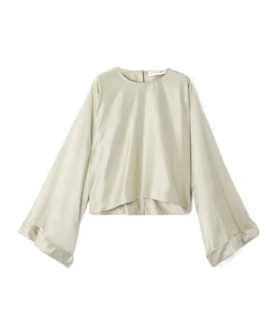 Altuzarra Satin Blouse In White