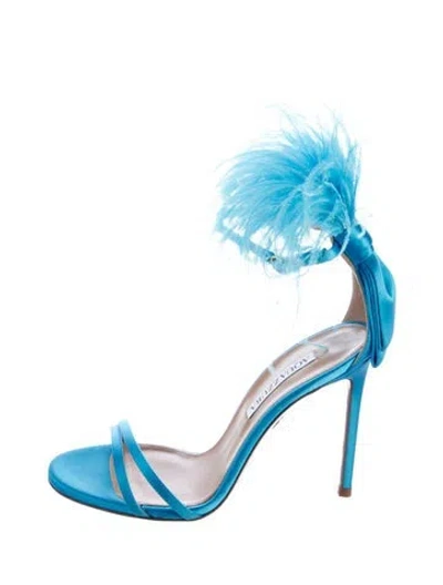 Pre-owned Altuzarra Satin Sandals In Blue