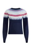 Altuzarra Sayle Fair Isle Wool-cashmere Sweater In Blue