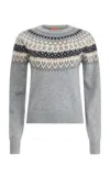 Altuzarra Sayle Fair Isle Wool-cashmere Sweater In Gray