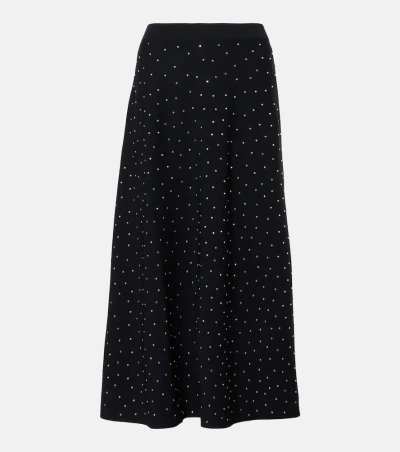 Altuzarra Scaramouche Embellished Midi Skirt In Black