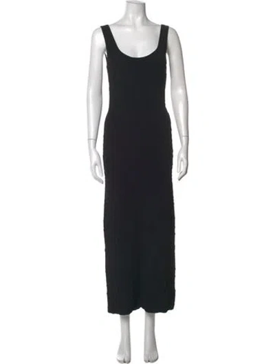 Pre-owned Altuzarra Scoop Neck Long Dress In Black/orange
