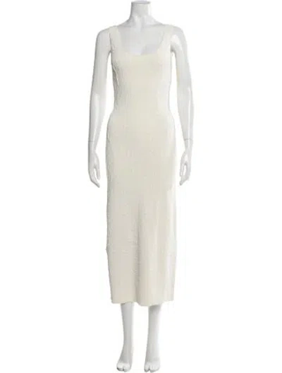 Pre-owned Altuzarra Scoop Neck Long Dress In Neutral