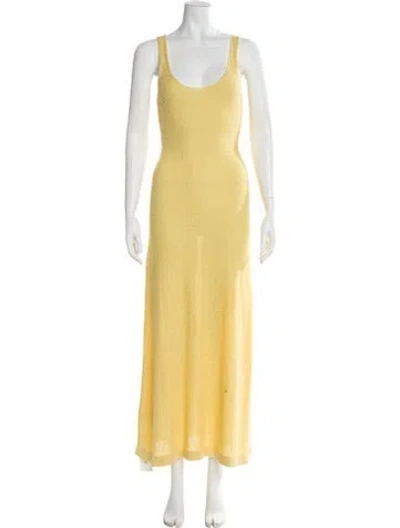 Pre-owned Altuzarra Scoop Neck Long Dress W/ Tags In Yellow
