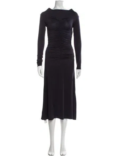 Pre-owned Altuzarra Scoop Neck Midi Length Dress In Blue